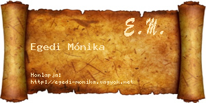 Egedi Mónika névjegykártya